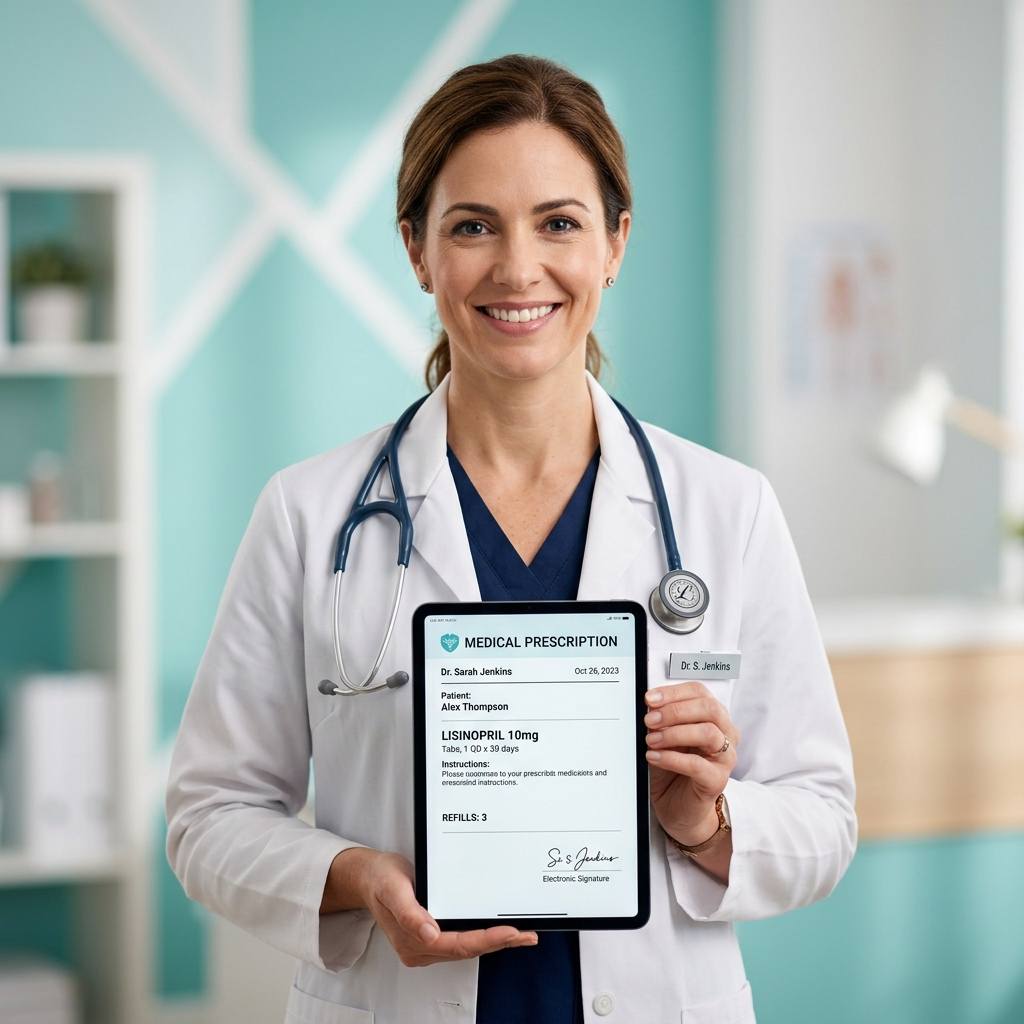 Doctor using Clinix digital prescription receipt platform